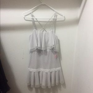 Forever21 ruffle polka dot dress medium